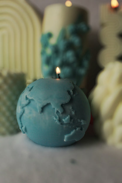 Globe World Candle