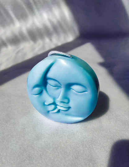 Sun & Moon Face Candle