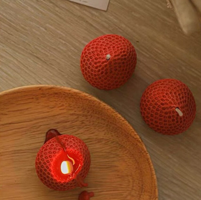 4 Strawberry Candles