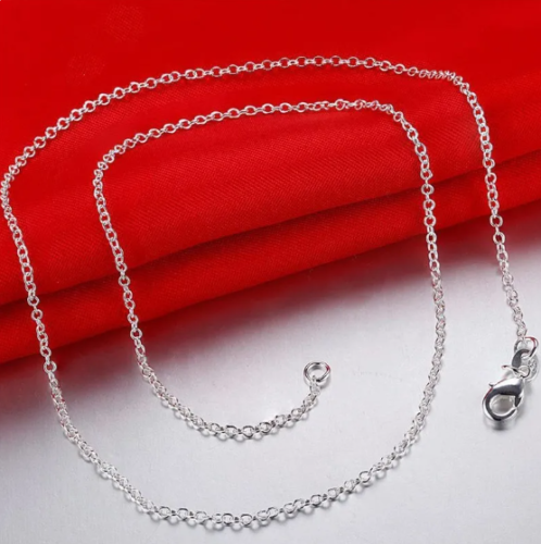 Silver Rolo Belcher Chain Necklace